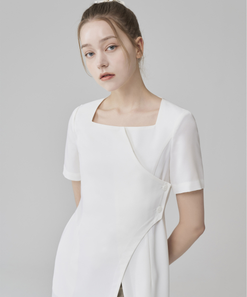 HYEYEONG KIM(ヘヨン キム)の「シフォンレイヤードマキシブラウスジャケット-ホワイト(シャツ/ブラウス・レディース・その他・SMALL/MEDIUM)」の3枚目の写真