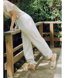 SOOPUI（スープイ）の「Organic Terry long pants in Ivory（スウェットパンツ）」