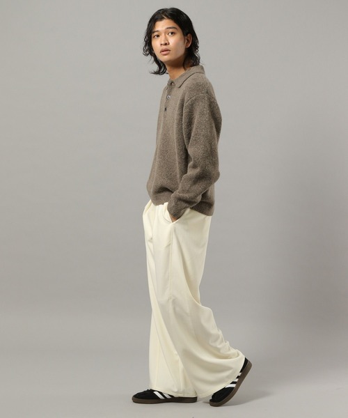 RAGEBLUE（レイジブルー）の「CURVE SEAM WIDE SLACKS / カーブシームワイドスラックス（スラックス・メンズ・ブラウン系その他/ブラック/ホワイト・LARGE/MEDIUM/SMALL）」の5枚目の写真