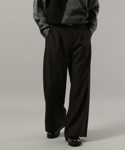 RAGEBLUE（レイジブルー）の「CURVE SEAM WIDE SLACKS / カーブシームワイドスラックス（スラックス・メンズ・ブラウン系その他/ブラック/ホワイト・LARGE/MEDIUM/SMALL）」の14枚目の写真