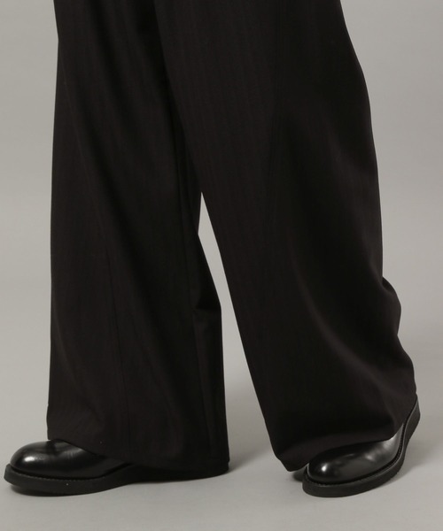 RAGEBLUE（レイジブルー）の「CURVE SEAM WIDE SLACKS / カーブシームワイドスラックス（スラックス・メンズ・ブラウン系その他/ブラック/ホワイト・LARGE/MEDIUM/SMALL）」の15枚目の写真