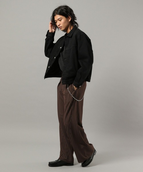 RAGEBLUE（レイジブルー）の「CURVE SEAM WIDE SLACKS / カーブシームワイドスラックス（スラックス・メンズ・ブラウン系その他/ブラック/ホワイト・LARGE/MEDIUM/SMALL）」の17枚目の写真