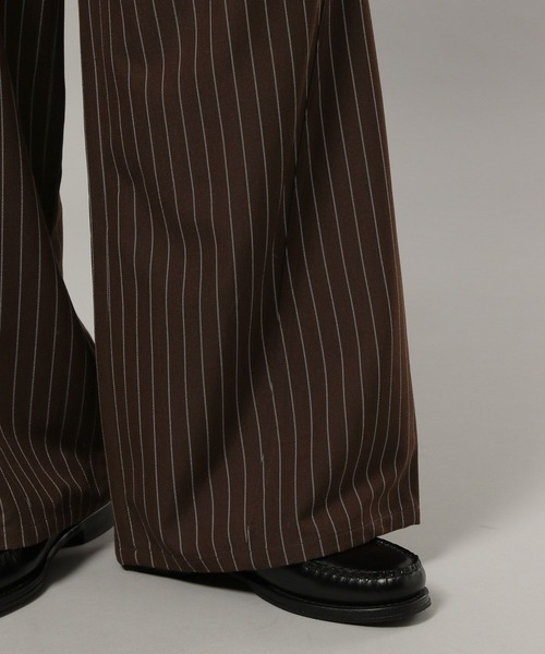 RAGEBLUE（レイジブルー）の「CURVE SEAM WIDE SLACKS / カーブシームワイドスラックス（スラックス・メンズ・ブラウン系その他/ブラック/ホワイト・LARGE/MEDIUM/SMALL）」の21枚目の写真