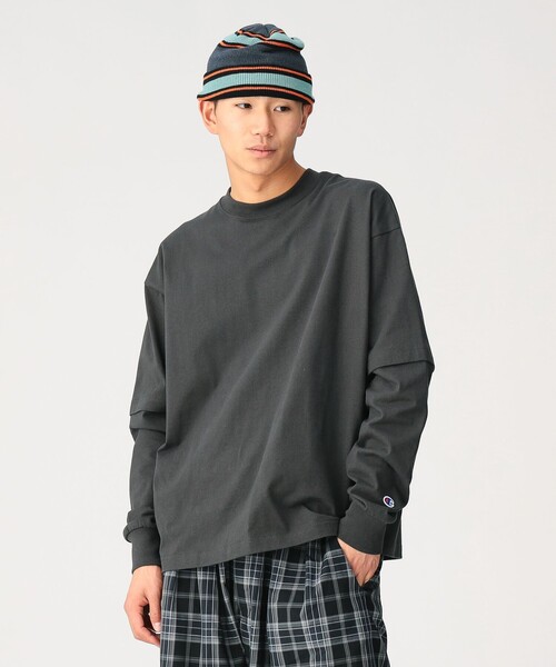 Champion(チャンピオン)の「【別注】Champion / フェイク レイヤード ロングスリーブ Tシャツ(Tシャツ/カットソー・メンズ・ホワイト/ブルー/ブラック・XL/L/M/S)」の13枚目の写真