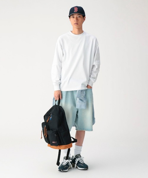 Champion(チャンピオン)の「【別注】Champion / フェイク レイヤード ロングスリーブ Tシャツ(Tシャツ/カットソー・メンズ・ホワイト/ブルー/ブラック・XL/L/M/S)」の5枚目の写真
