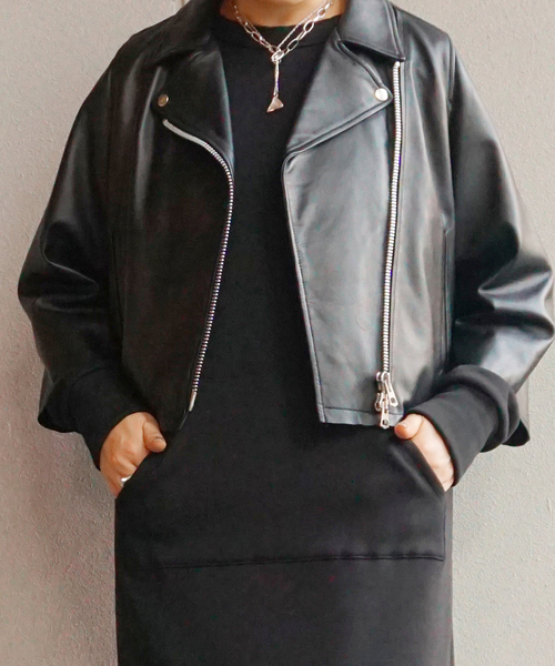 追加2》レザー ショートライダースジャケット（ライダースジャケット
