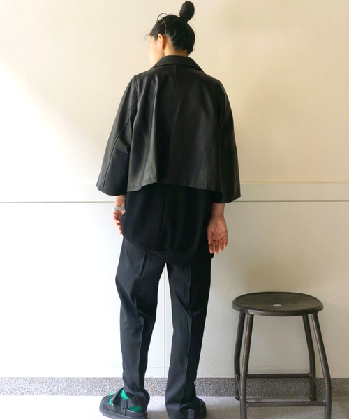 JOURNAL STANDARD LUXE（ジャーナルスタンダード　ラックス）の「《追加2》レザー ショートライダースジャケット（ライダースジャケット・レディース・ブラック/ブラウン・FREE）」の17枚目の写真