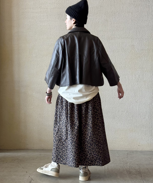 JOURNAL STANDARD LUXE（ジャーナルスタンダード　ラックス）の「《追加2》レザー ショートライダースジャケット（ライダースジャケット・レディース・ブラック/ブラウン・FREE）」の19枚目の写真