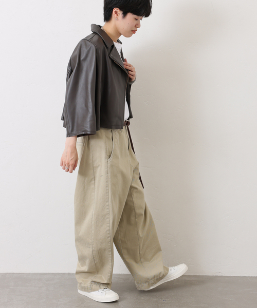 JOURNAL STANDARD LUXE（ジャーナルスタンダード　ラックス）の「《追加2》レザー ショートライダースジャケット（ライダースジャケット・レディース・ブラック/ブラウン・FREE）」の20枚目の写真