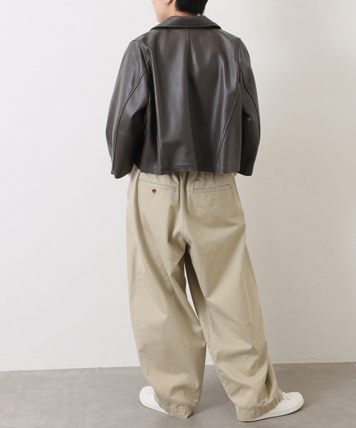 JOURNAL STANDARD LUXE（ジャーナルスタンダード　ラックス）の「《追加2》レザー ショートライダースジャケット（ライダースジャケット・レディース・ブラック/ブラウン・FREE）」の21枚目の写真