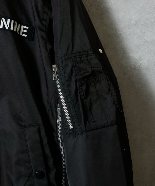 NUMBER (N)INE（ナンバーナイン）の「HAND PAINTED PRINTED MA-1 JACKET / ハンドペイント プリント エムエーワン ジャケット（ミリタリージャケット・メンズ・ブラック系1/ブラック系2・2/3/4）」の19枚目の写真