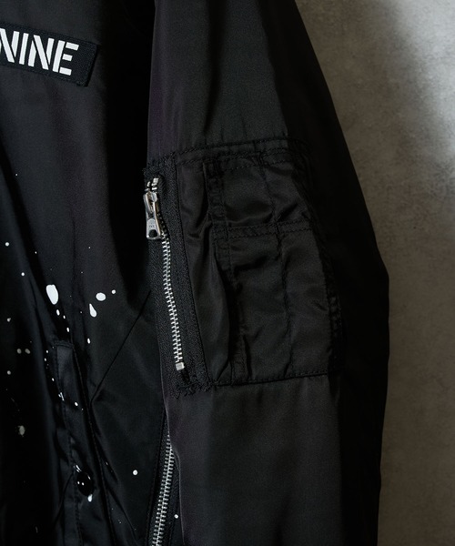 HAND PAINTED PRINTED MA-1 JACKET / ハンドペイント プリント エム