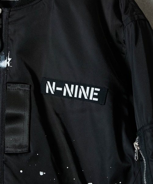 NUMBER (N)INE（ナンバーナイン）の「HAND PAINTED PRINTED MA-1 JACKET / ハンドペイント プリント エムエーワン ジャケット（ミリタリージャケット・メンズ・ブラック系1/ブラック系2・2/3/4）」の6枚目の写真