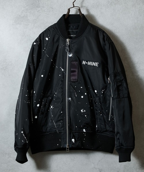 HAND PAINTED PRINTED MA-1 JACKET / ハンドペイント プリント エム
