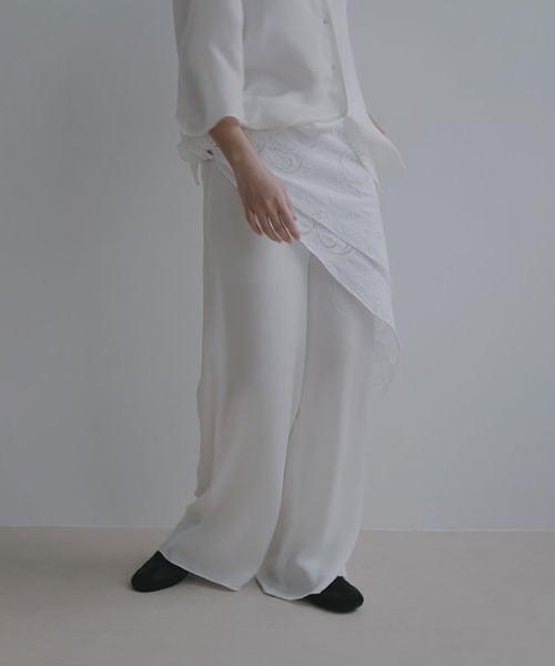 ETRE TOKYO（エトレトウキョウ）の「リラクシーキュプラパンツ（その他パンツ・レディース・ホワイト/ブラウン・S/M）」の8枚目の写真