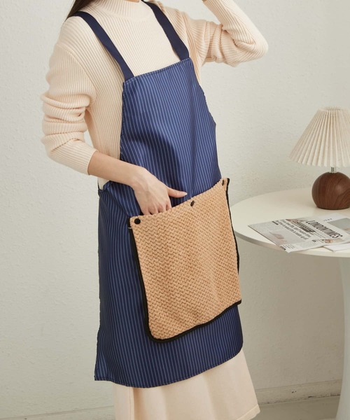 セール】タオル外し可能 バッククロスエプロン（つなぎ/オールインワン