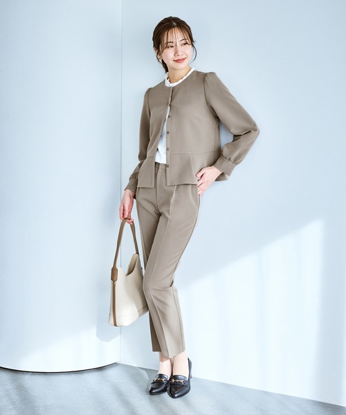 ROPE' PICNIC(ロペピクニック)の「【WEB限定】360°ウルトラストレッチ 羽織れるペプラムブラウス/ 花粉ガード・セットアップ対応(シャツ/ブラウス・レディース・ブラック/ネイビー/ベージュ系その他・FREE)」の20枚目の写真