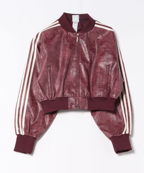 adidas アディダス W SST PLEATHER JACKET アウター KD8792 MAROON