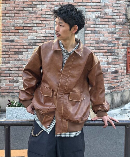 CIAOPANIC（チャオパニック）の「ヴィンテージライクレザージャケット