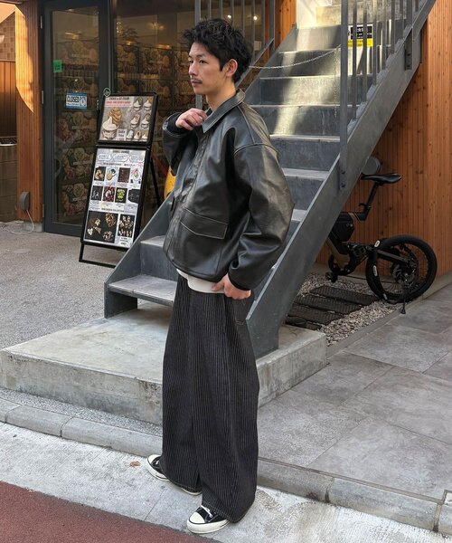 CIAOPANIC(チャオパニック)の「ヴィンテージライクレザージャケット(ブルゾン・レディース・ブラウン/キャメル/ブラック・MEDIUM/LARGE)」の7枚目の写真