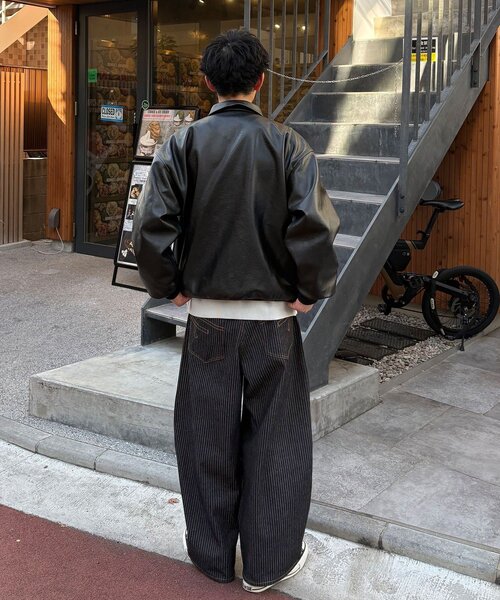 CIAOPANIC(チャオパニック)の「ヴィンテージライクレザージャケット(ブルゾン・レディース・ブラウン/キャメル/ブラック・MEDIUM/LARGE)」の8枚目の写真