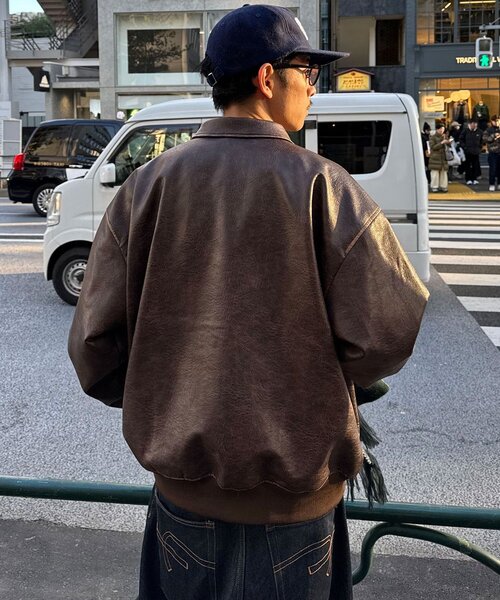 CIAOPANIC(チャオパニック)の「ヴィンテージライクレザージャケット(ブルゾン・レディース・ブラウン/キャメル/ブラック・MEDIUM/LARGE)」の16枚目の写真