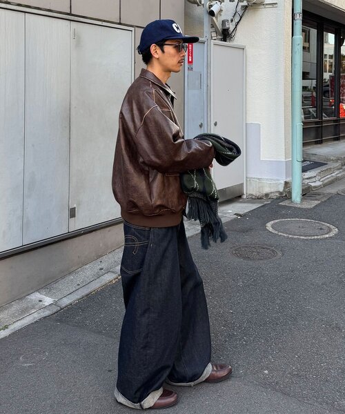 CIAOPANIC(チャオパニック)の「ヴィンテージライクレザージャケット(ブルゾン・レディース・ブラウン/キャメル/ブラック・MEDIUM/LARGE)」の18枚目の写真