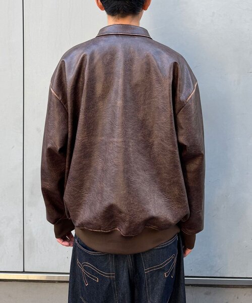 CIAOPANIC(チャオパニック)の「ヴィンテージライクレザージャケット(ブルゾン・レディース・ブラウン/キャメル/ブラック・MEDIUM/LARGE)」の22枚目の写真