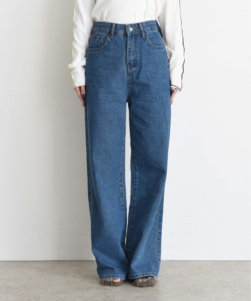 Eimee Law(エイミーロウ)の「バックリボンディテールストレートデニム(デニムパンツ・レディース・ブルー・SMALL/MEDIUM)」の10枚目の写真