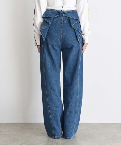 Eimee Law(エイミーロウ)の「バックリボンディテールストレートデニム(デニムパンツ・レディース・ブルー・SMALL/MEDIUM)」の12枚目の写真