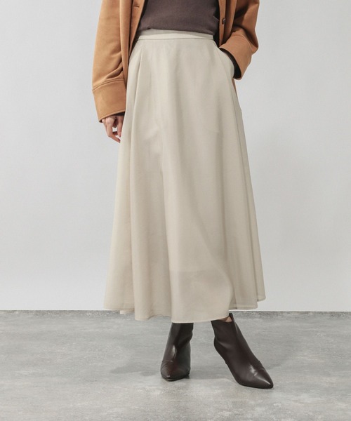 GLOBAL WORK(グローバルワーク)の「ヴィンテージライクフレアスカート/601006(スカート・レディース・ブラウン/グレイッシュベージュ・REGULAR/SHORT)」の1枚目の写真