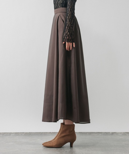 GLOBAL WORK(グローバルワーク)の「ヴィンテージライクフレアスカート/601006(スカート・レディース・ブラウン/グレイッシュベージュ・REGULAR/SHORT)」の14枚目の写真