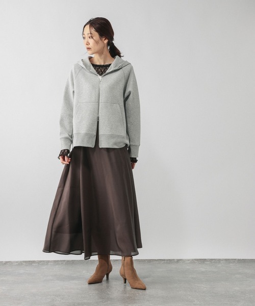 GLOBAL WORK(グローバルワーク)の「ヴィンテージライクフレアスカート/601006(スカート・レディース・ブラウン/グレイッシュベージュ・REGULAR/SHORT)」の8枚目の写真