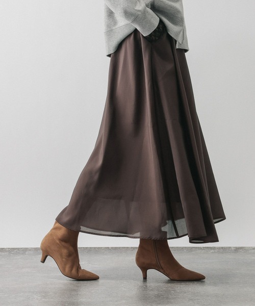 GLOBAL WORK(グローバルワーク)の「ヴィンテージライクフレアスカート/601006(スカート・レディース・ブラウン/グレイッシュベージュ・REGULAR/SHORT)」の12枚目の写真