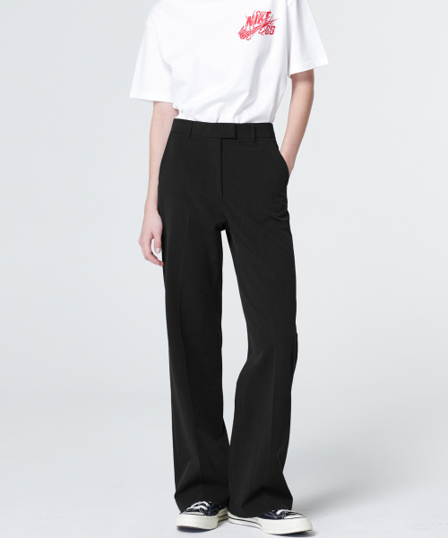 MALOUPE(マロップ)の「2108 セミワイドパンツ (ブラック)(スラックス・レディース・ブラック・FREE)」の2枚目の写真