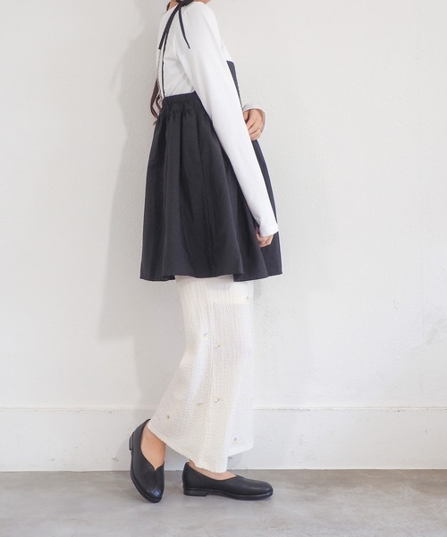 あしながおじさん（アシナガオジサン）の「1610051（スリッポン・レディース・アイボリー/ブラック・24.5cm/24cm/23.5cm/23cm/22.5cm）」の7枚目の写真