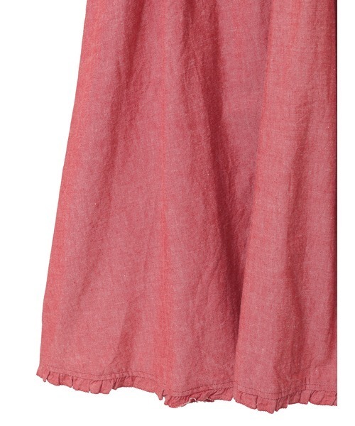 PINK HOUSE（ピンクハウス）の「ダンガリージャンパースカート（ワンピース・レディース・ホワイト/ブラック/レッド/カーキ/ピンク/インディゴブルー・フリー）」の8枚目の写真