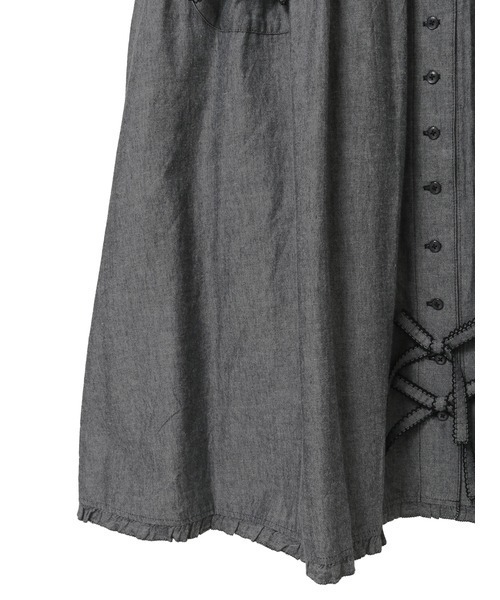 PINK HOUSE（ピンクハウス）の「ダンガリージャンパースカート（ワンピース・レディース・ホワイト/ブラック/レッド/カーキ/ピンク/インディゴブルー・フリー）」の12枚目の写真