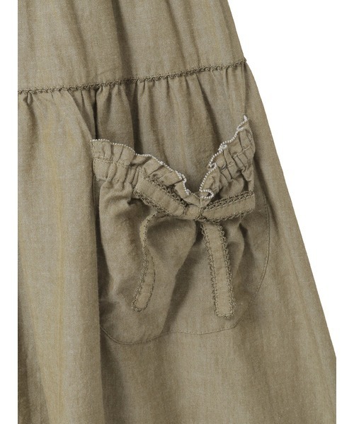 PINK HOUSE（ピンクハウス）の「ダンガリージャンパースカート（ワンピース・レディース・ホワイト/ブラック/レッド/カーキ/ピンク/インディゴブルー・フリー）」の20枚目の写真