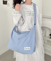 ショルダーバッグ（ブルー・ネイビー/青色系・チェック柄