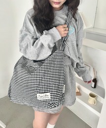 SOLLON.（ソルロン）の「ギャザーショルダーギンガムチェックショルダーバッグ（ショルダーバッグ）」