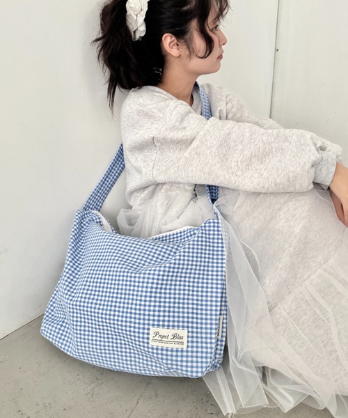SOLLON.（ソルロン）の「ギャザーショルダーギンガムチェックショルダーバッグ（ショルダーバッグ・レディース・レッド/グリーン/ライトブルー/ブラック・FREE）」の15枚目の写真