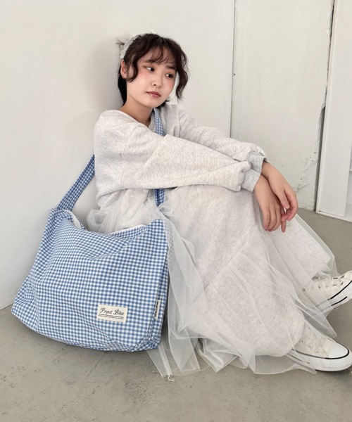 SOLLON.（ソルロン）の「ギャザーショルダーギンガムチェックショルダーバッグ（ショルダーバッグ・レディース・レッド/グリーン/ライトブルー/ブラック・FREE）」の16枚目の写真
