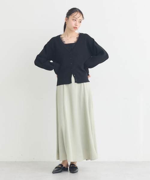 earth music&ecology(アースミュージックアンドエコロジー)の「レーストリムカーディガン(カーディガン/ボレロ・レディース・ブラック/グレー/オフホワイト・FREE)」の21枚目の写真