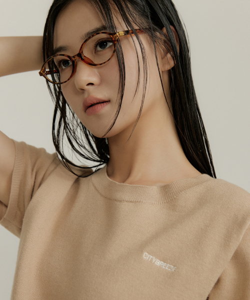 CITYBREEZE（シティブリーズ）の「エッセンシャルラウンドネック半袖ニット_BEIGE（Tシャツ/カットソー・レディース・ベージュ・FREE）」の3枚目の写真