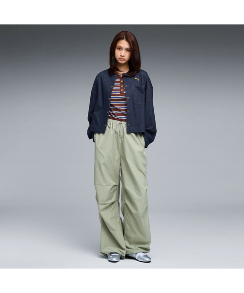 PUMA（プーマ）の「PUMA プーマ ウィメンズ エレベーテッド デニムライク ジャケット DENIM LIKE J（ナイロンジャケット・レディース・ネイビー/オフホワイト・X-LARGE/LARGE/MEDIUM/SMALL）」の14枚目の写真