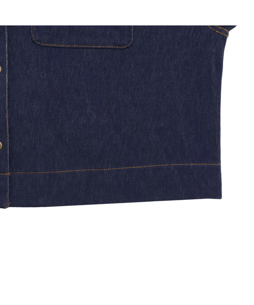 PUMA（プーマ）の「PUMA プーマ ウィメンズ エレベーテッド デニムライク ジャケット DENIM LIKE J（ナイロンジャケット・レディース・ネイビー/オフホワイト・X-LARGE/LARGE/MEDIUM/SMALL）」の10枚目の写真