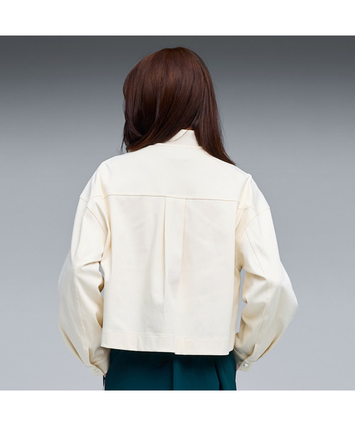 PUMA（プーマ）の「PUMA プーマ ウィメンズ エレベーテッド デニムライク ジャケット DENIM LIKE J（ナイロンジャケット・レディース・ネイビー/オフホワイト・X-LARGE/LARGE/MEDIUM/SMALL）」の9枚目の写真