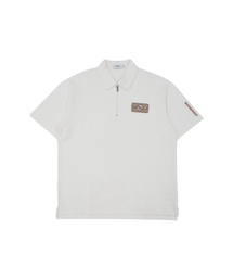 MONBIRDIE GOLF（モンバーディーゴルフ）の「ボールマーカー反集業カラーネック半袖TシャツIVORY（ポロシャツ）」