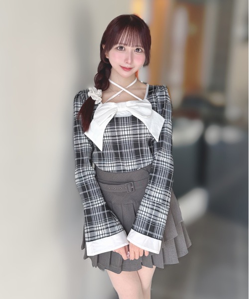 one way（ワンウェイ）の「リボントップス（Tシャツ/カットソー・レディース・ブラック/ブラック系その他/ネイビー/ホワイト・FREE）」の3枚目の写真